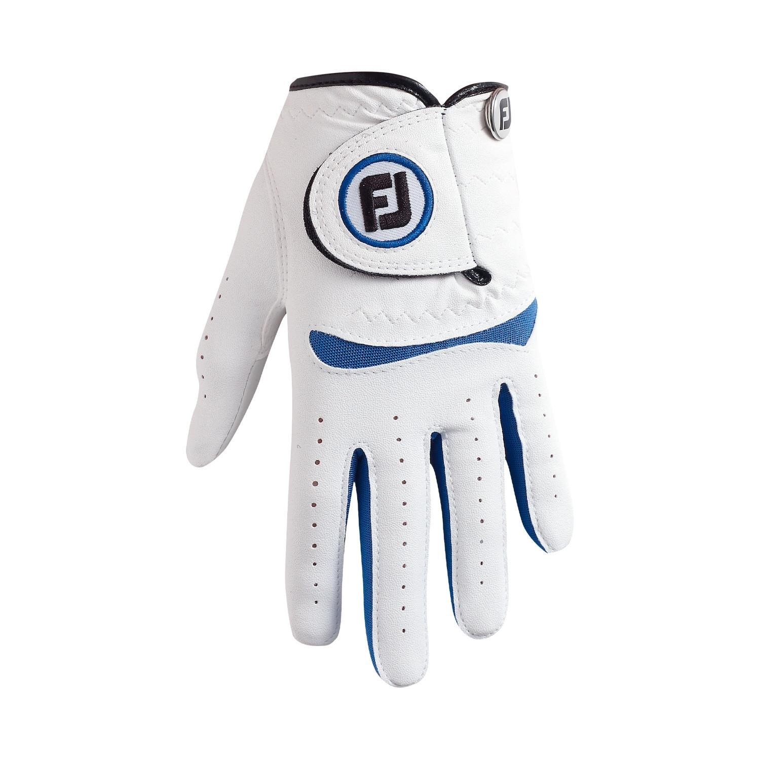 FootJoy FJ Junior 25 golf glove, white/cobalt