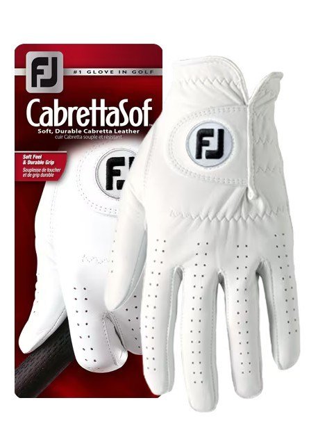 Footjoy FootJoy CabrettaSof Cadet Pearl mens glove, white