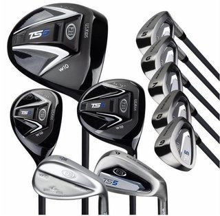 U.S. Kids Golf TS5-63 (160cm) V5 10-Club junior golf set, graphite + stand bag, black/white
