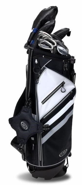 U.S. Kids Golf TS5-63 (160cm) V5 10-Club junior golf set, graphite + stand bag, black/white