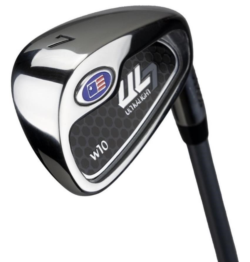 U.S. Kids Golf UL7-63 (160cm) W10 5-Club junior golf set, steel/graphite + stand bag, navy