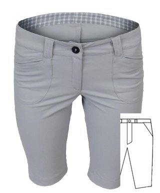 Tony Trevis Slim Fit women's shorts, white