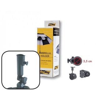 Bag Boy umbrella holder, standard (with base station and adapter), black