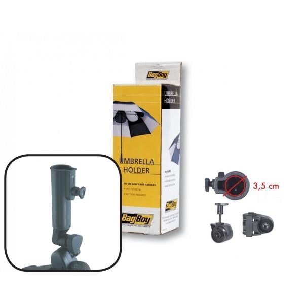 Bag Boy umbrella holder, standard (with base station and adapter), black