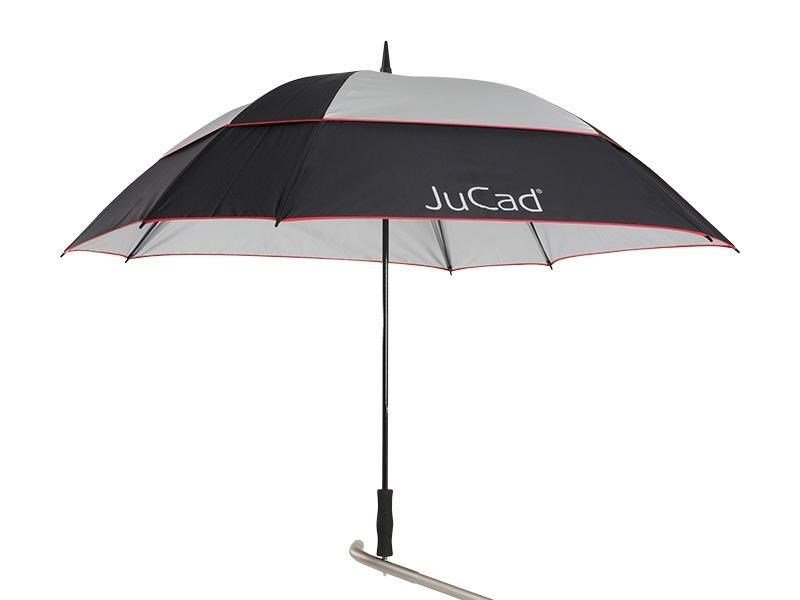 JuCad golf umbrella windproof 68" with pin, black/silver/red