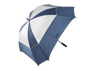 JuCad telescopic golf umbrella 68" square & windproof with pin, black/silver/red