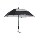 JuCad telescopic golf umbrella 68" square & windproof with pin, black/silver/red