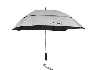 JuCad Telescopic Golf Umbrella 68" Square & Windproof with Pin, Silver