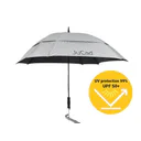JuCad Telescopic Golf Umbrella 68" Square & Windproof with Pin, Silver