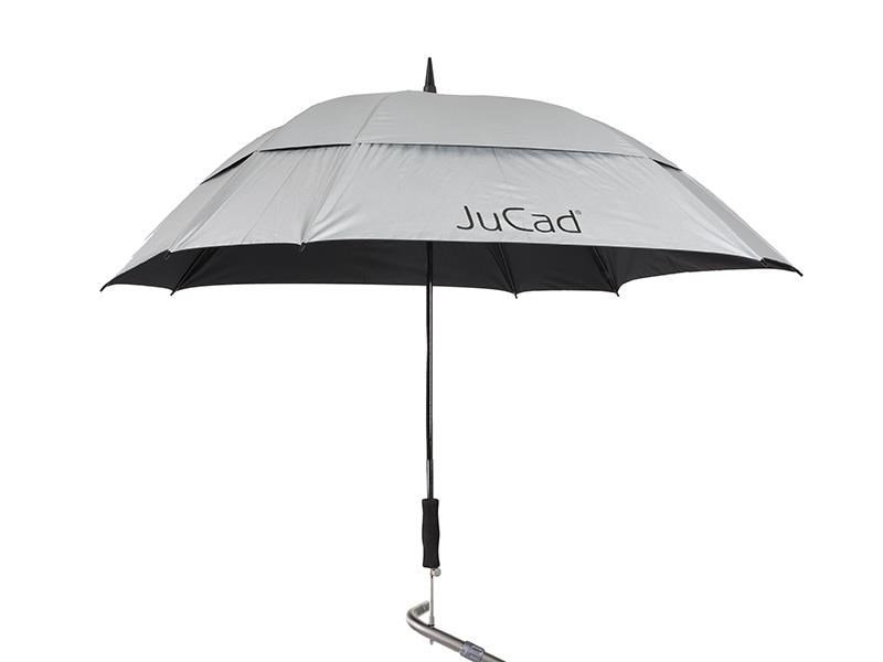 JuCad Telescopic Golf Umbrella 68" Square & Windproof with Pin, Silver