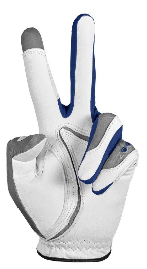 Zoom Zoom Tour mens golf glove, white/grey