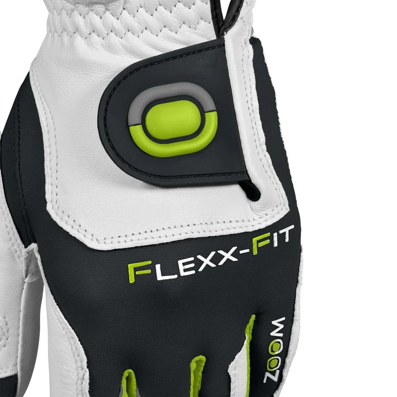 Zoom Zoom Tour mens golf glove, white/charcoal/lime