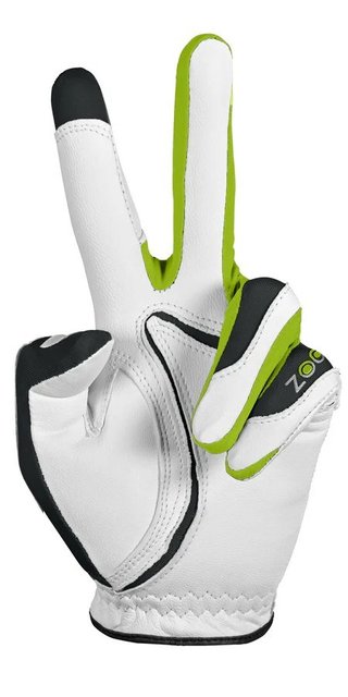 Zoom Zoom Tour mens golf glove, white/charcoal/lime