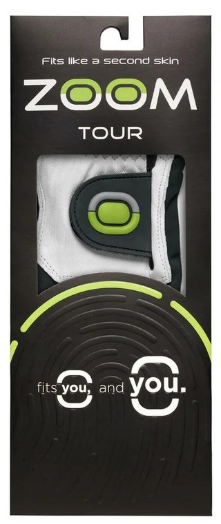 Zoom Zoom Tour mens golf glove, white/charcoal/lime
