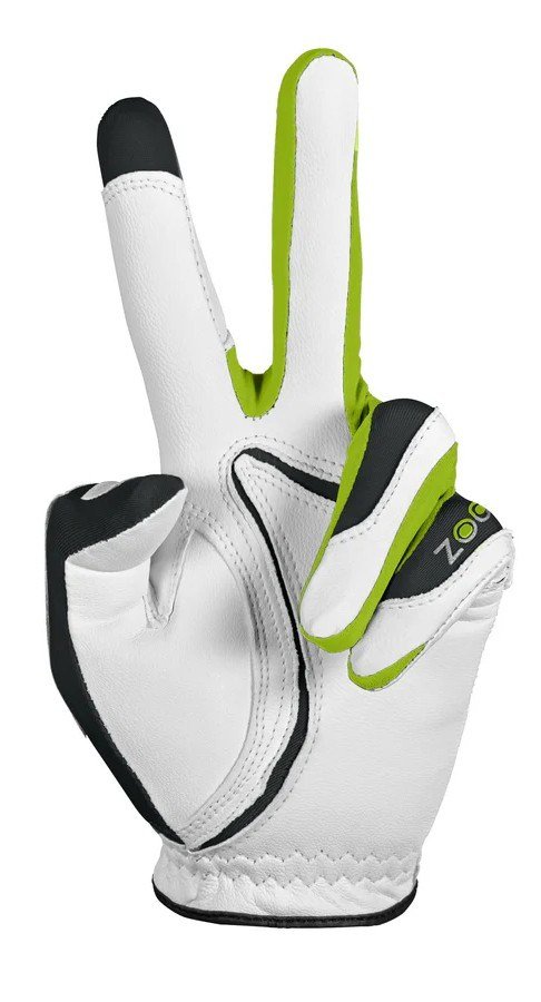 Zoom Zoom Tour ladies golf glove, white/charcoal/lime