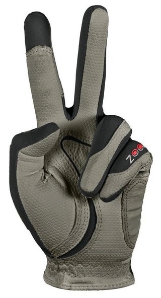 Zoom Zoom Weather mens golf glove, charcoal/black/red