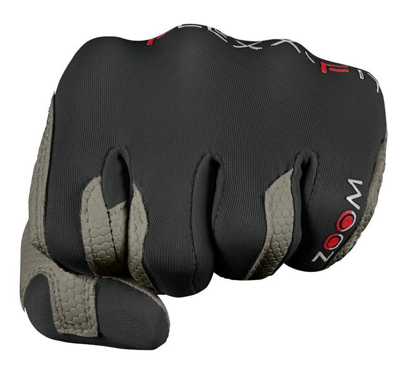 Zoom Zoom Weather mens golf glove, charcoal/black/red