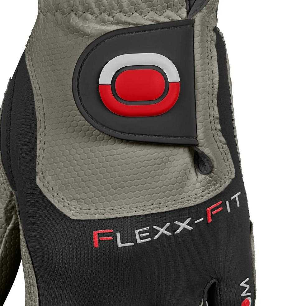 Zoom Zoom Weather mens golf glove, charcoal/black/red