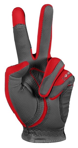 Zoom Zoom Weather mens golf glove, charcoal/red