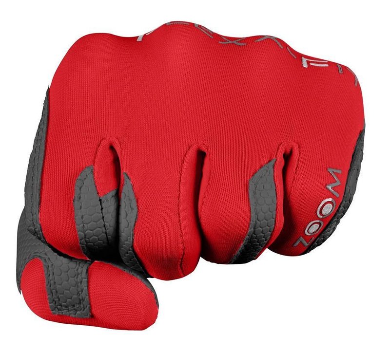 Zoom Zoom Weather mens golf glove, charcoal/red