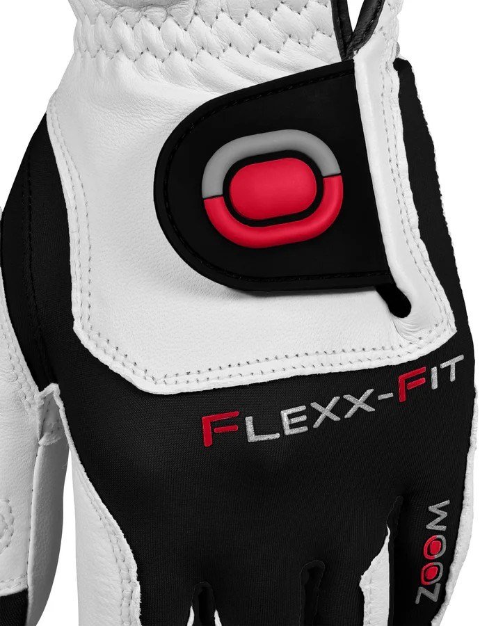 Zoom Zoom Tour mens golf glove, white/black/red