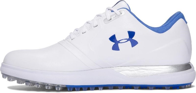 Under Armour W Performance SL ladies golf shoes, white/mediterranean blue