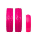 JuCad tires - 2 rear wheels, 1 front wheel, pink