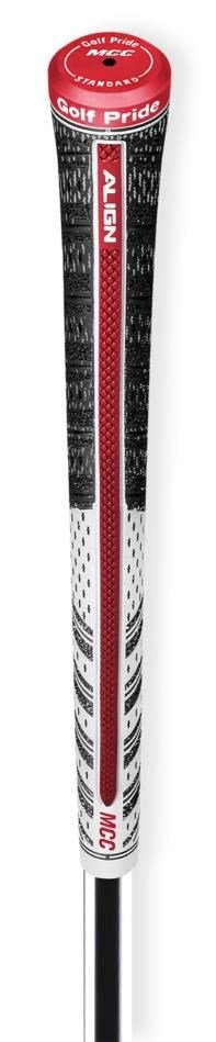 Golf Pride MCC Align Grip, Standard, White/Red/Black