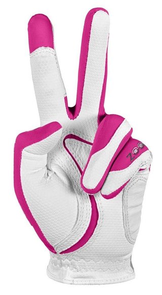 Zoom Zoom Weather ladies golf glove, white/fuchsia