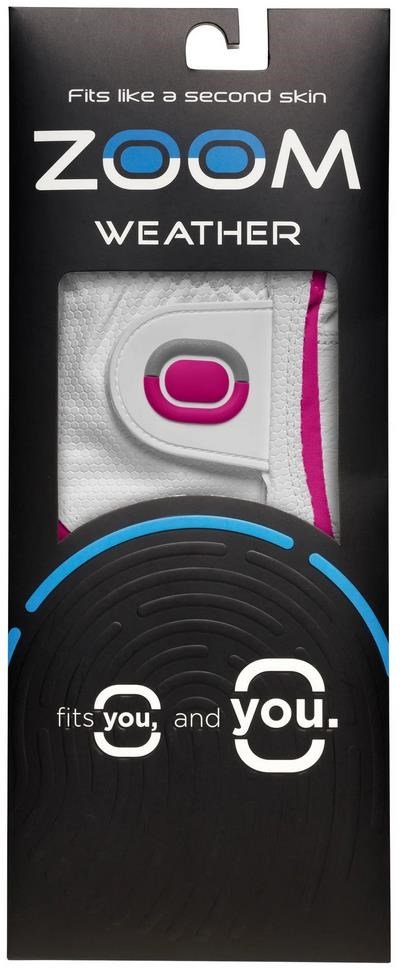 Zoom Zoom Weather ladies golf glove, white/fuchsia
