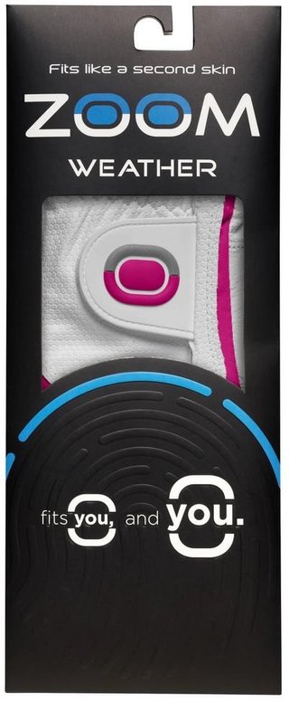 Zoom Zoom Weather ladies golf glove, white/fuchsia