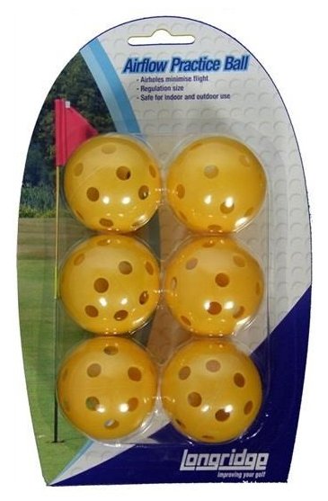 Longridge Airflow Practice golf balls, yellow