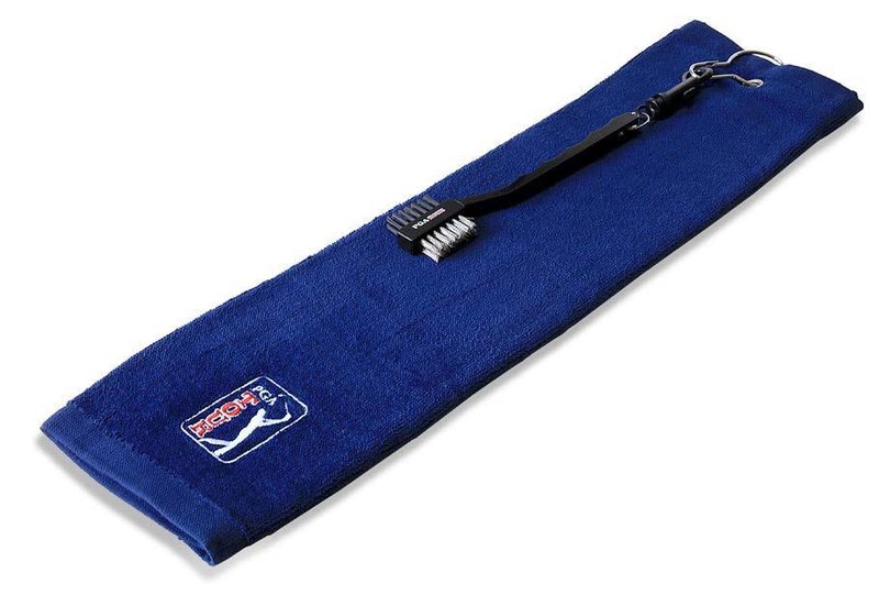 PGA Tour Golf Towel and Club Brush Set, navy blue
