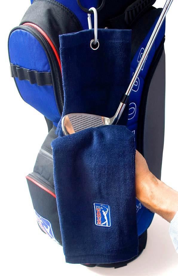 PGA Tour Golf Towel and Club Brush Set, navy blue