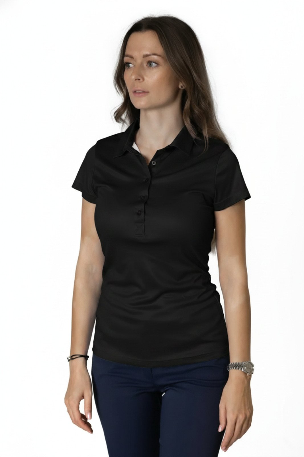 Tony Trevis ladies polo, black