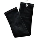 Longridge Blank Luxury Three Fold golf towel, black