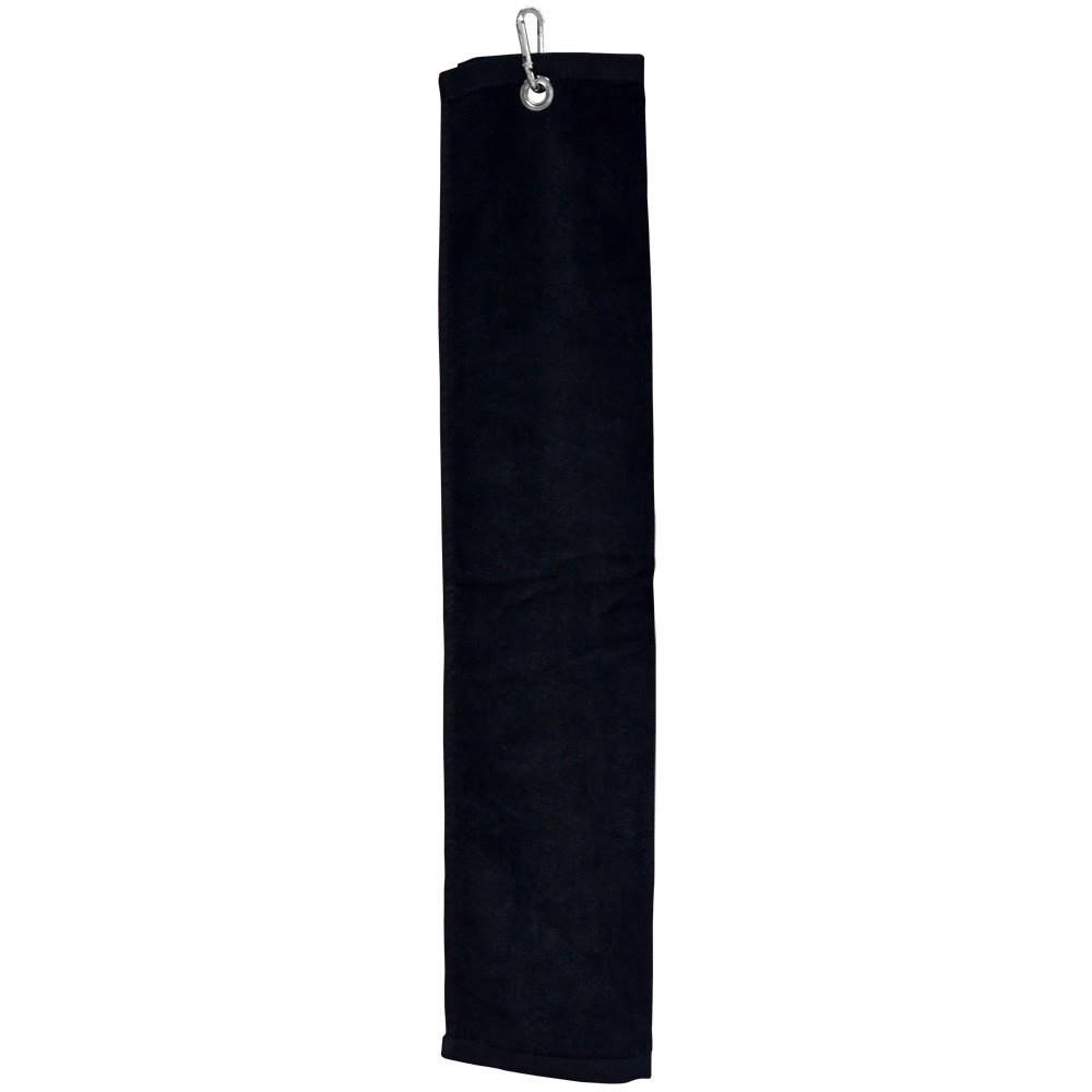 Longridge Blank Luxury Three Fold golf towel, black