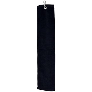 Longridge Blank Luxury Three Fold golf towel, black