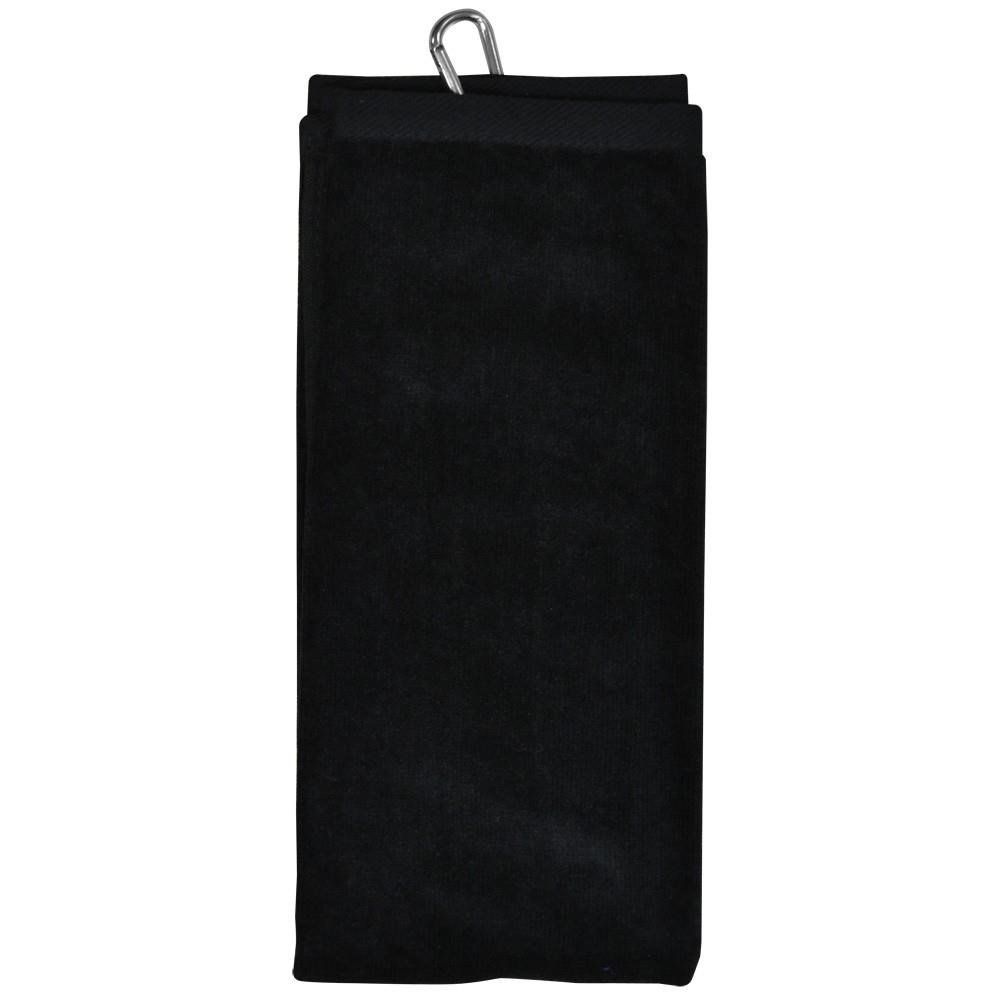 Longridge Blank Luxury Three Fold golf towel, black