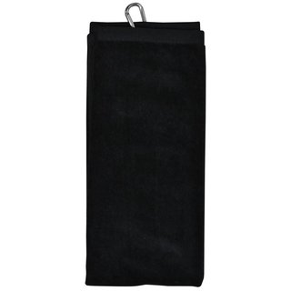 Longridge Blank Luxury Three Fold golf towel, black