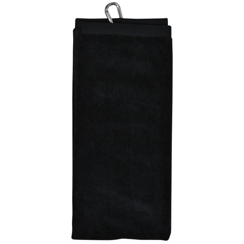 Longridge Blank Luxury Three Fold golf towel, black