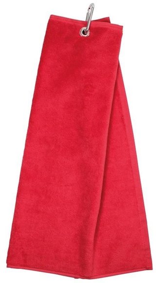 Longridge Blank Luxury Three Fold golf towel, red