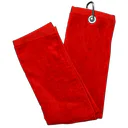 Longridge Blank Luxury Three Fold golf towel, red