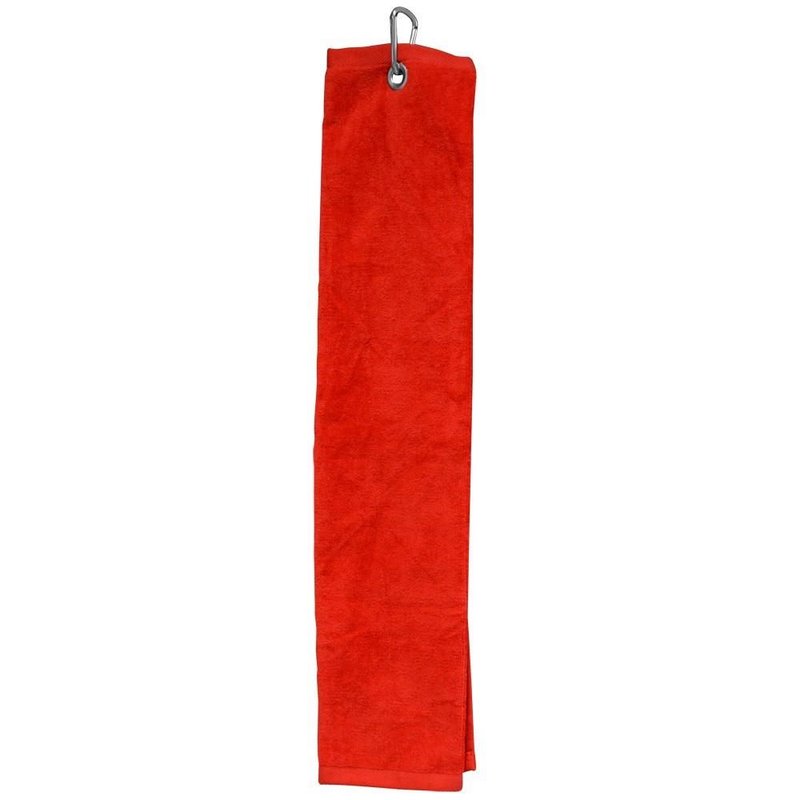 Longridge Blank Luxury Three Fold golf towel, red