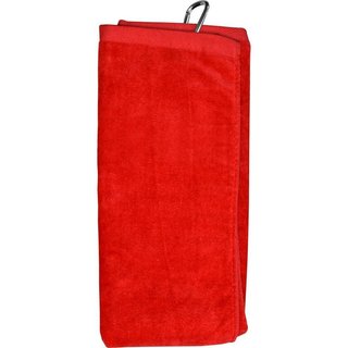 Longridge Blank Luxury Three Fold golf towel, red