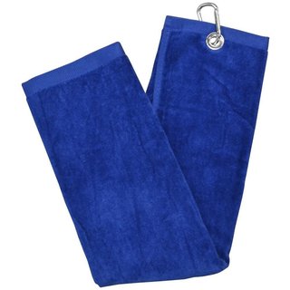 Longridge Blank Luxury Three Fold golf towel, blue