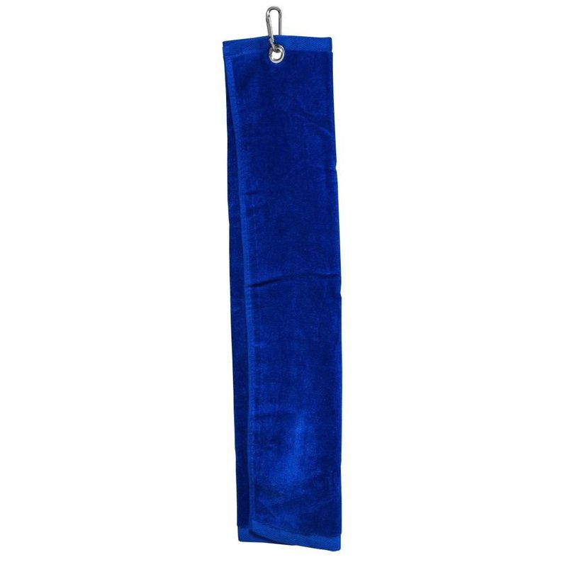 Longridge Blank Luxury Three Fold golf towel, blue
