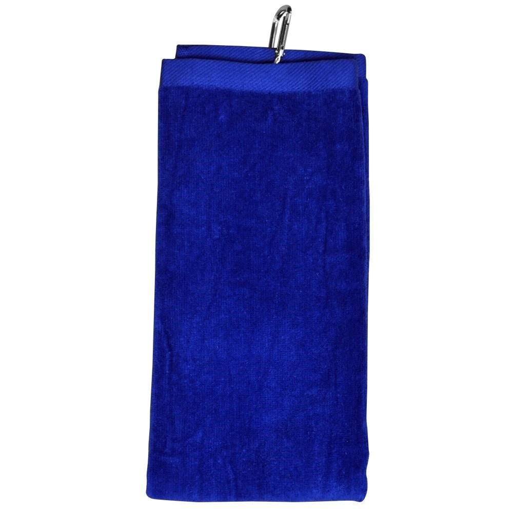 Longridge Blank Luxury Three Fold golf towel, blue