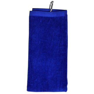 Longridge Blank Luxury Three Fold golf towel, blue