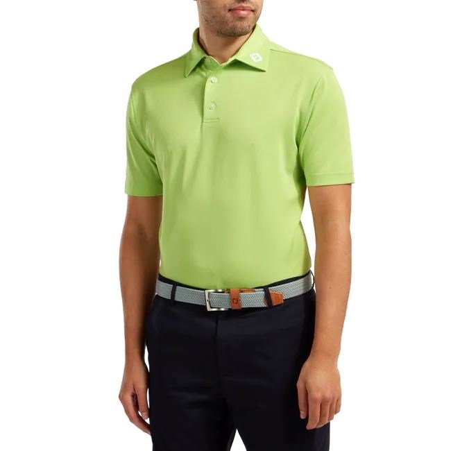 FootJoy Stretch Pique Solid men's polo, lime